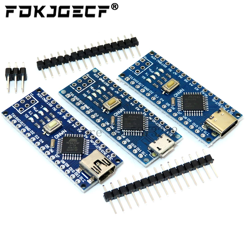 Mini / Type-C / Micro USB Nano 3.0 With the bootloader compatible Nano controller for arduino CH340 USB driver 16Mhz ATMEGA328P