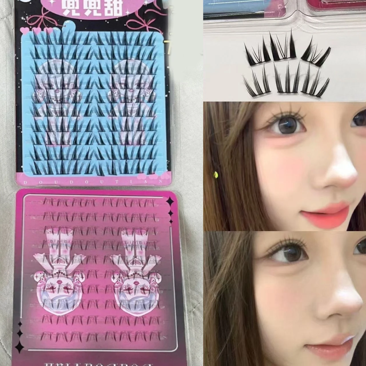 

20 Rows Manga False Eyelashes Set Natural Manga Simulation Lower & Upper Fake Eyelash Korean Girl Group Eye Makeup for Beginner