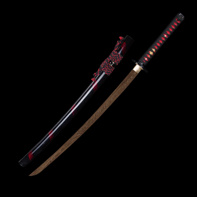 Wooden Katana Rosewood Blade Chinese Sword Full Tang Handicraft Articles Wood Sheath