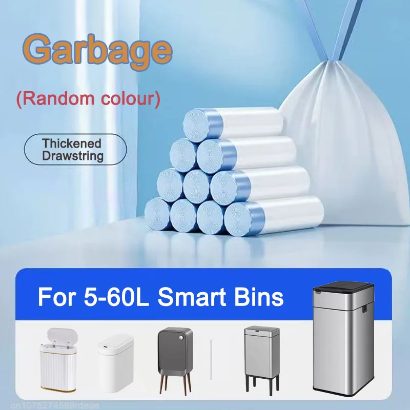 10 Rollen 7L/9L/15L/20L/30L/60L Küche Große Kapazität Kordelzug Müllbeutel Einweg Kleine Müllbeutel Hause Mülleimer Lagerung Tasche