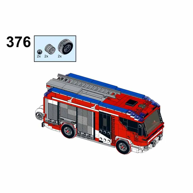 PopularMOC-61354Classic Iconic City Rescue Ambulance Building Block Model923Parts MOC Creative Toyfor Boys and Kidsfor Christmas