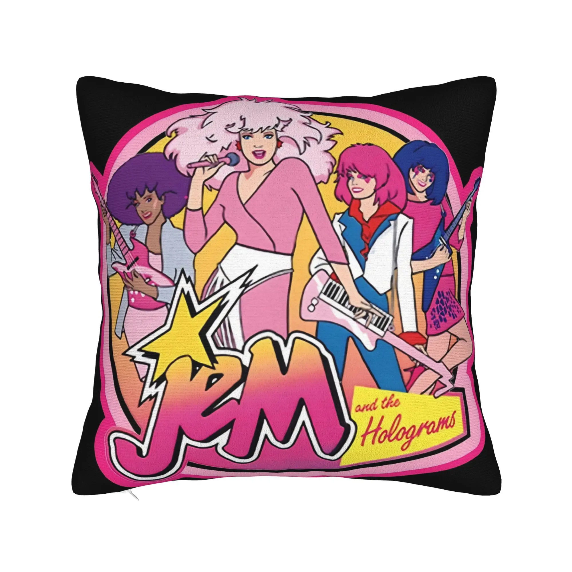 Jem And The Holograms Pillowcases Accessories Soft Cushion Cover Decor  Throw Pillow Case Cover Home Multiple Sizes