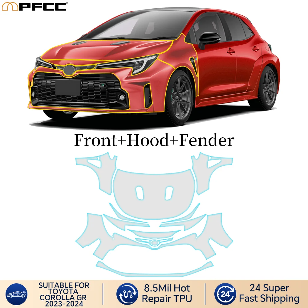TPU PPF Clear Paint Protective Film for Toyota Corolla GR 2023-2024 Custom Fit Anti Scratch Self Healing Car Accessories