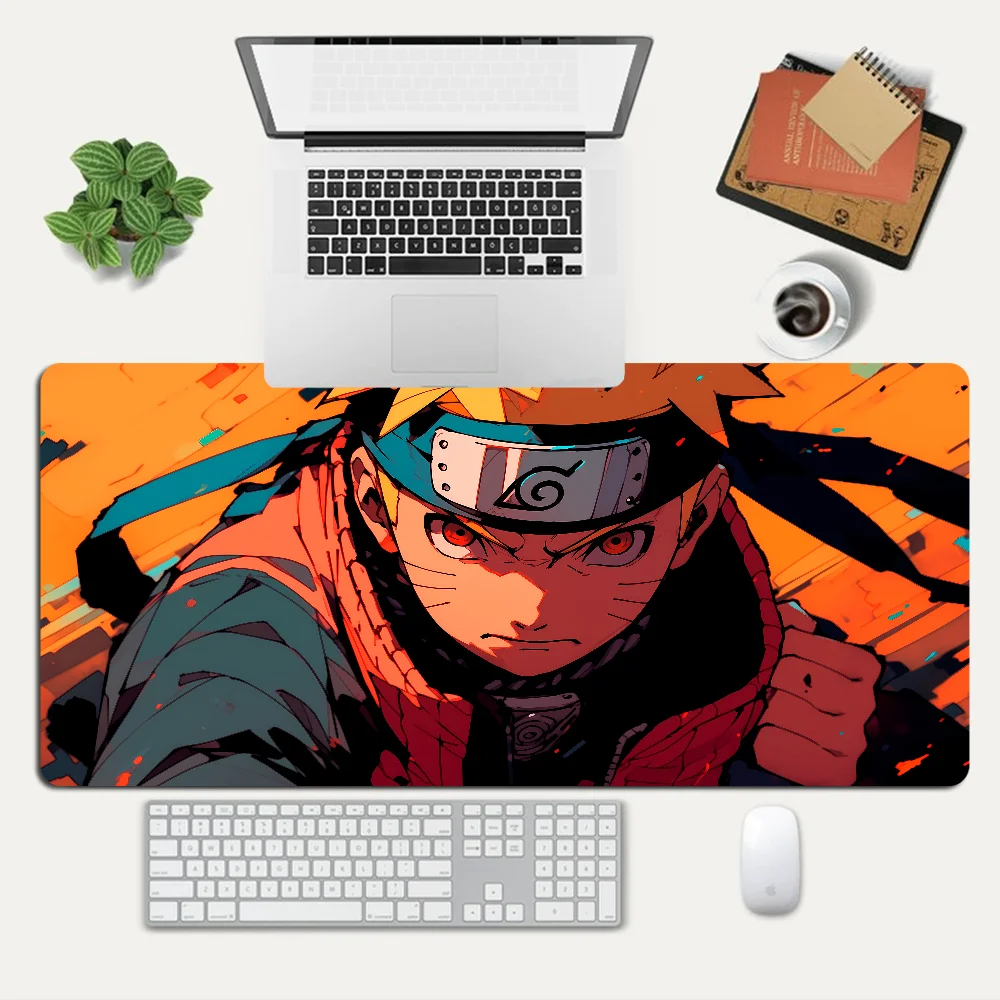 N-Narutos Gamer Mousepad Custom Skin Desktop Desk Mat Kawaii Gaming Accessories Students Writing Pad for PC Computer Table