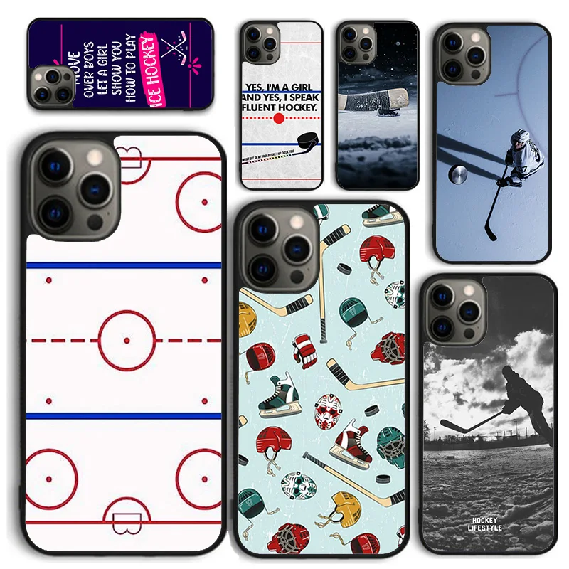 

Ice Hockey Sport Phone Case for iPhone 17 Air 16 16e 15 Plus for Apple 13 11 12 14 Pro Max Cover coque fundas Shell