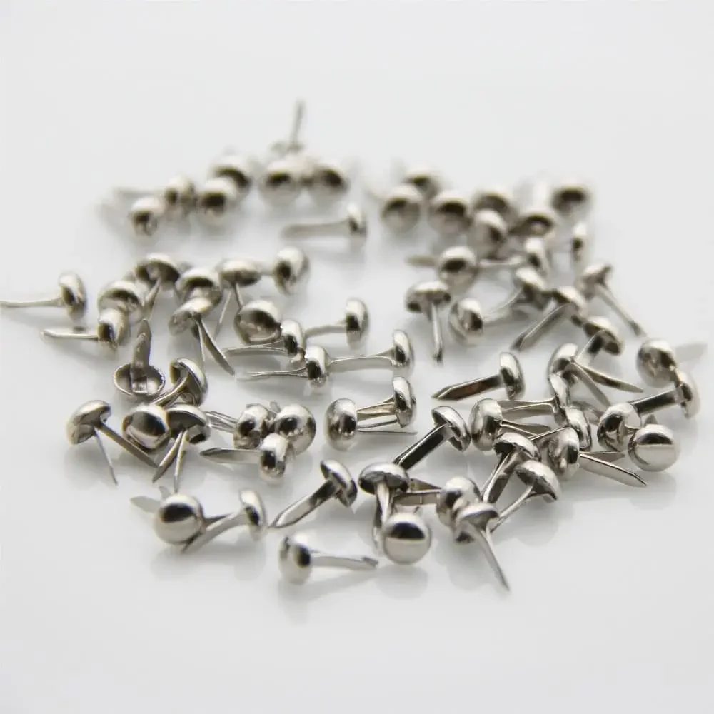 4.5MM/8MM Round Metal Mini Brads Studs Spike for Scrapbooking Embellishment Fastener DIY Handmade Craft Accessories