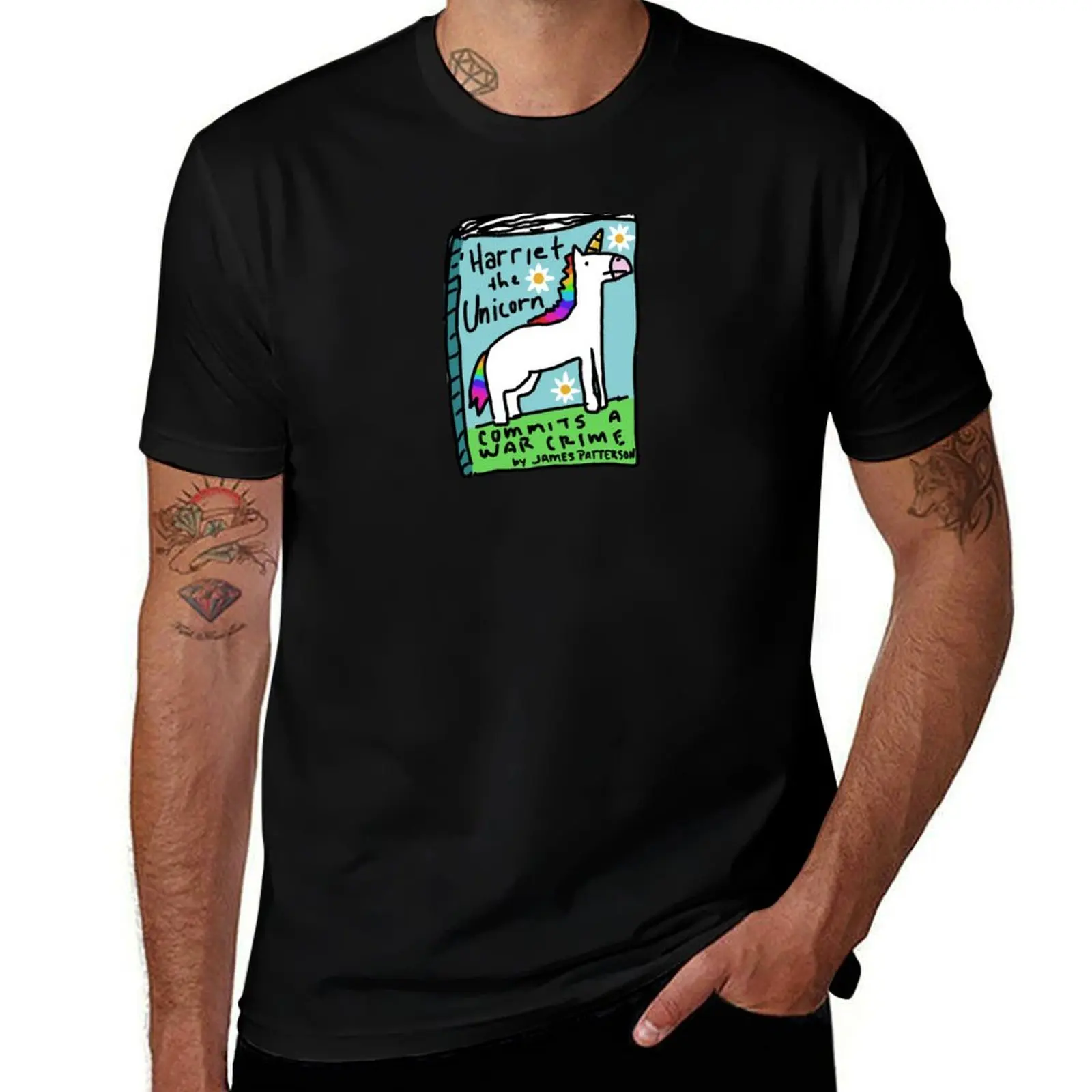 Harriet the Unicorn by James Patterson T-Shirt All Match Print Short Sleeve Top T-Shirt
