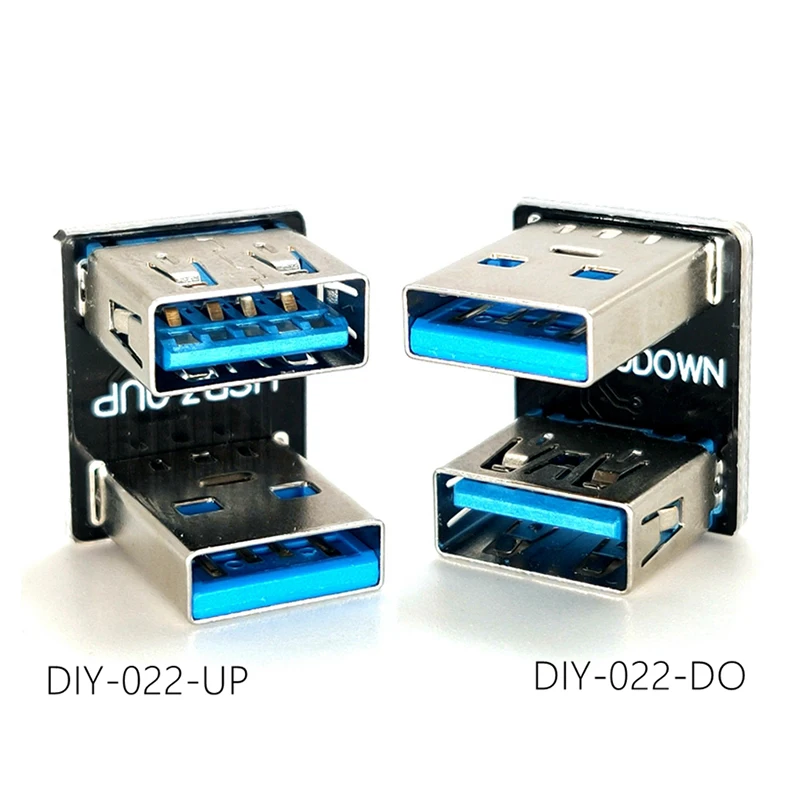 

USB 3.0 Connector 180 Degree USB Adapter USB A Male to Type A Female Gender 90 Degree Cable U Extension Converter