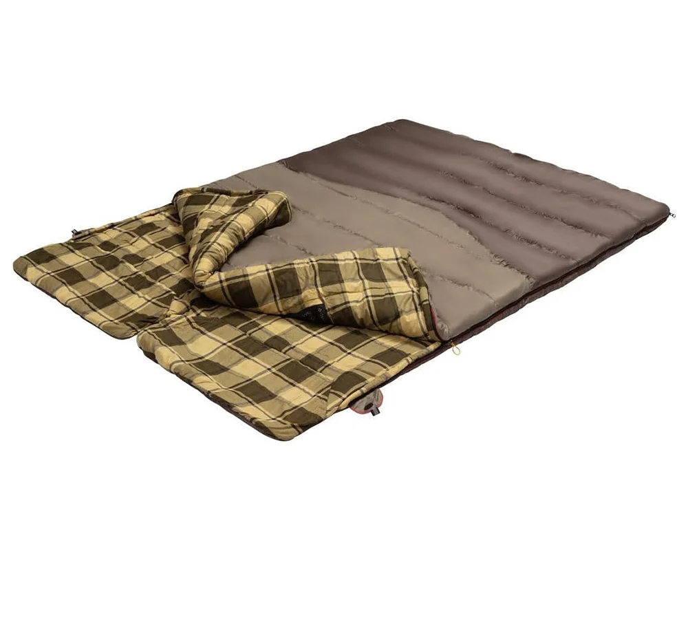 Unisex Twin Envelope Flannel Cotton Sleeping Bag Suitable for Camping Fishing and Hunting