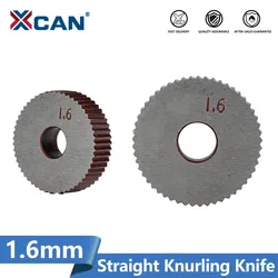 XCAN HSS Straight Knurling Knife 1.6mm Inner Hole Embossing Wheel Straight Knurling Wheel Wheel Lathe Knurling Tools