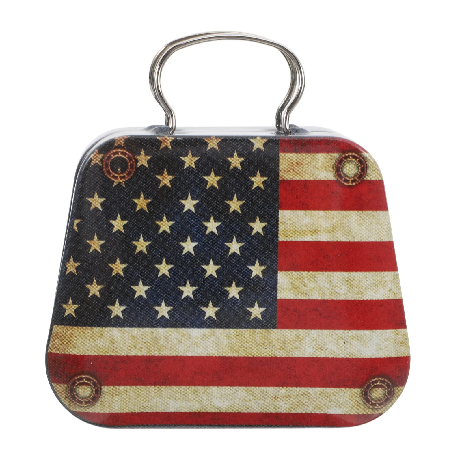 

Vintage Tinplate Box with Handle Small Suitcase Candy Cookie Storage Container Party Favor Decorative Multipurpose Tin Carry Box