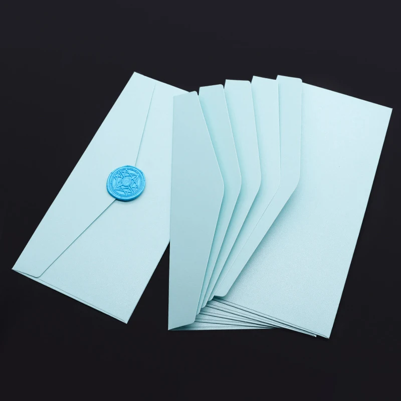 30pcs Colorful Pearlescent Paper Blank Envelopes Wedding Party Invitation Greeting Cards Gift DIY Envelopes Customized