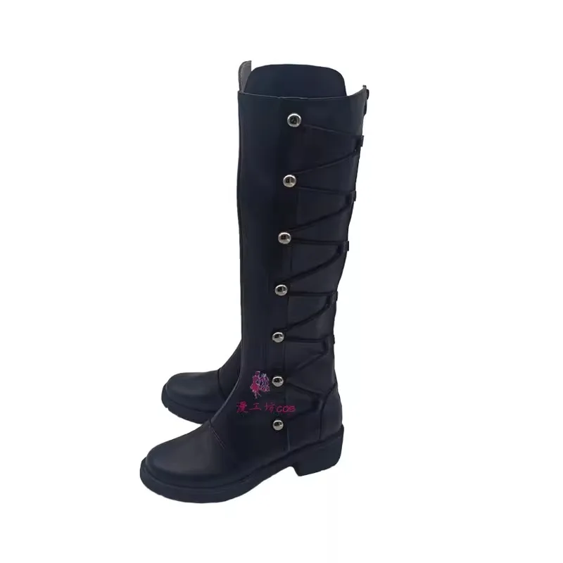 Chaussures de Costume de Cosplay du seigneur des mystères Leonard Mitchell, bottes en Faux cuir faites à la main