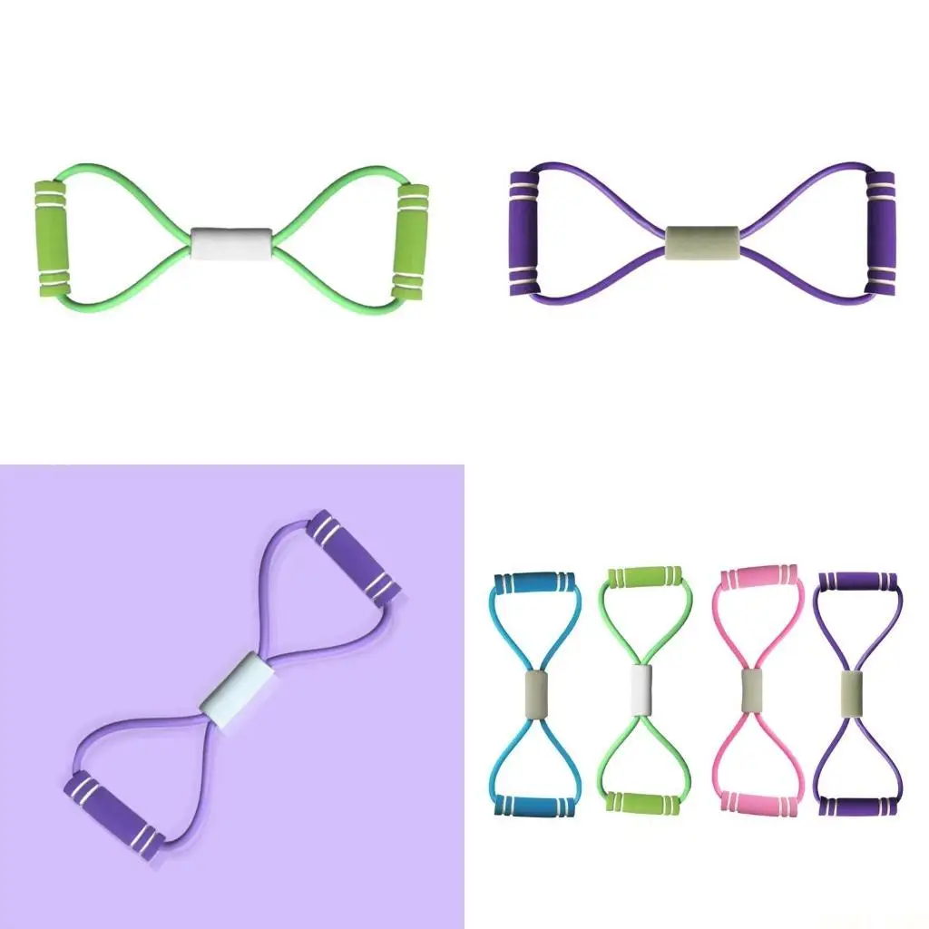 

U2JB Resistance Band Figure 8 Workout Tube Stretch Fitness Band for Arm Chest Trainer