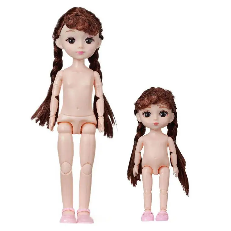 

11 Inch BJD Dolls Kids Toys Little Girl With Long Hair Mam Daughter Fast Shipping Birthday Present For Children DIY Game Gifts