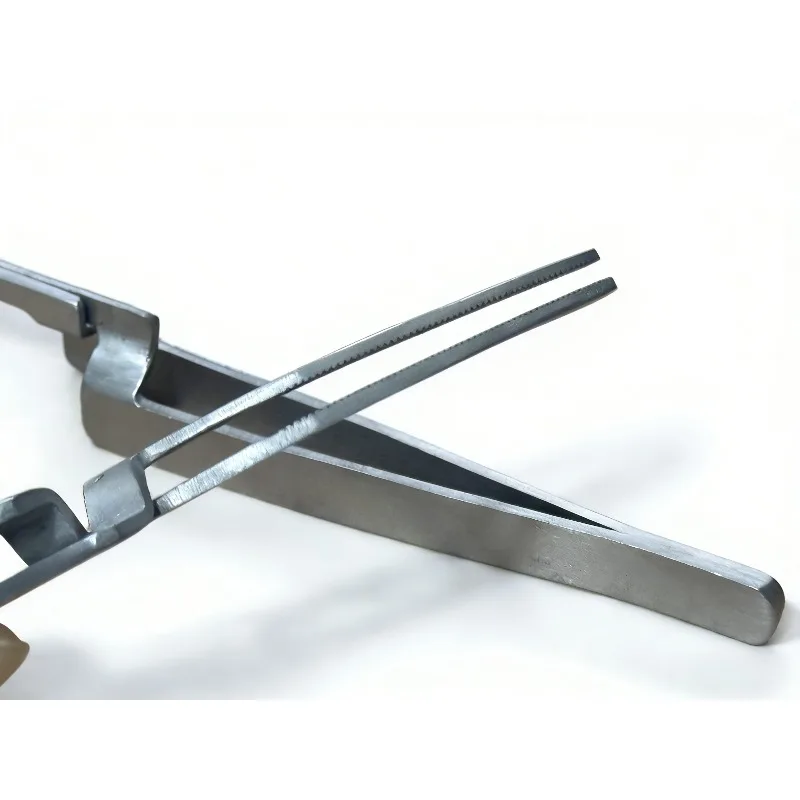 Dental Occlusal Paper Holder Forceps Curved Dental Forceps Universal Forceps for Bracket Buccal Surface Tube