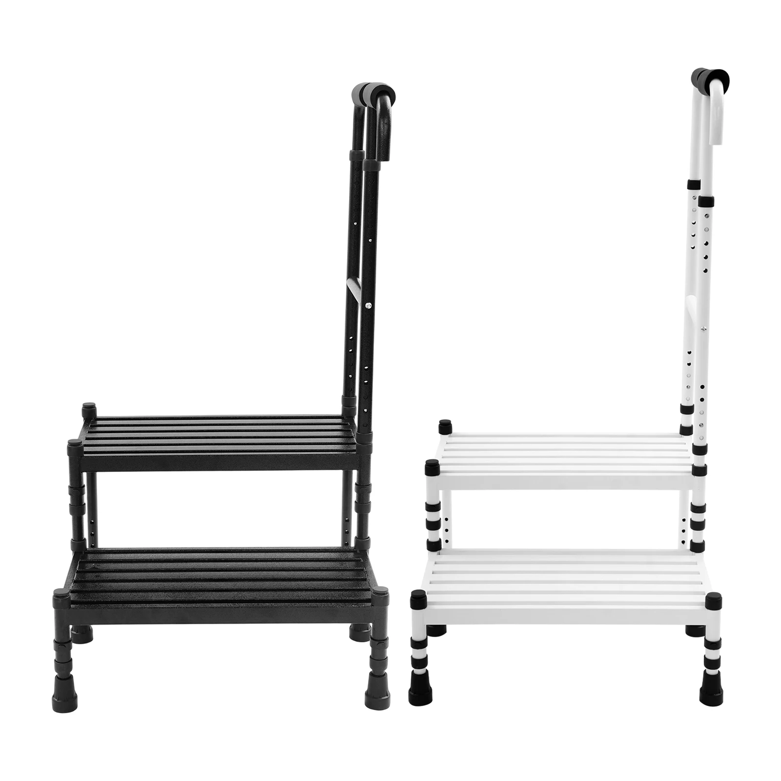 RV الدرج قابل للتعديل درابزين خطوة البراز 61-76 سنتيمتر ارتفاع الطابق الدائمة الكربون الصلب مساعدة البراز مع أقدام عدم الانزلاق لكبار السن #4