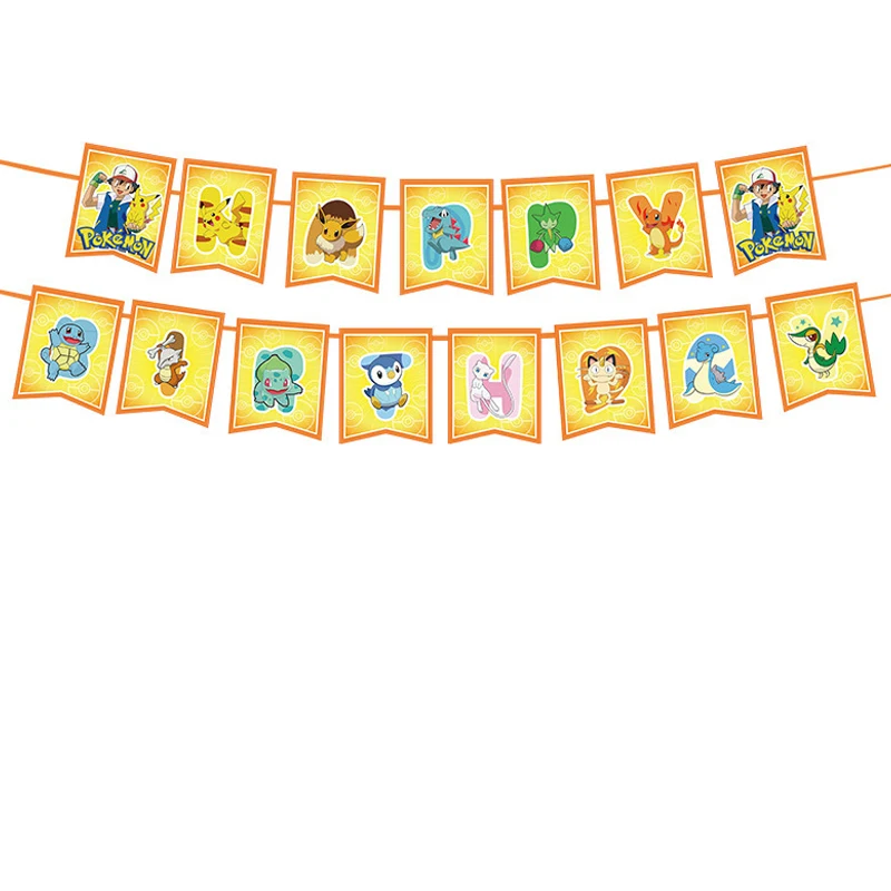 Pokemon Verjaardagsfeestje Decoraties Pikachu Cups Plaat Wegwerp Servies Servet Kinderfeestartikelen Geschenken