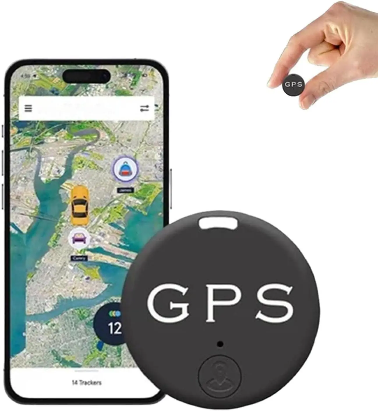Mini Localizzatore GPS Bluetooth Anti-Smarrimento, Dispositivo di Tracciamento per Auto e Moto, Sicurezza Veicolare