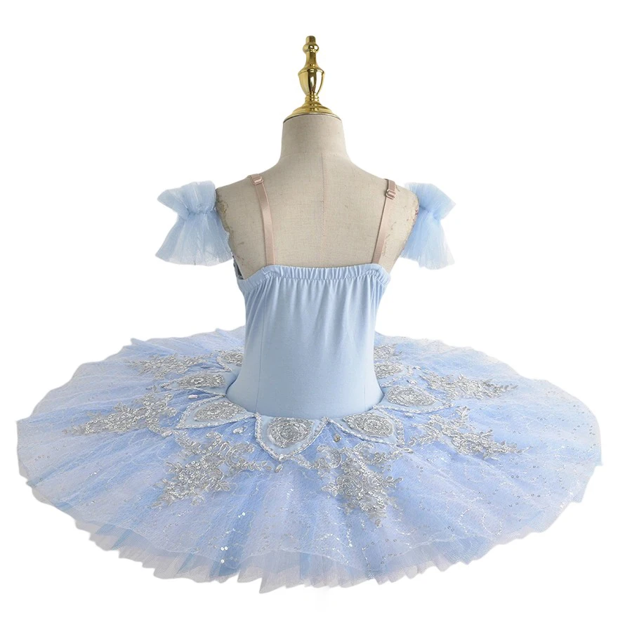 Blu Bambino Bambini Balletto Costume di danza Tutu di balletto professionale Ragazze Bianco Lago dei cigni Piatto Pancake Tutu Ballerina Abito da festa