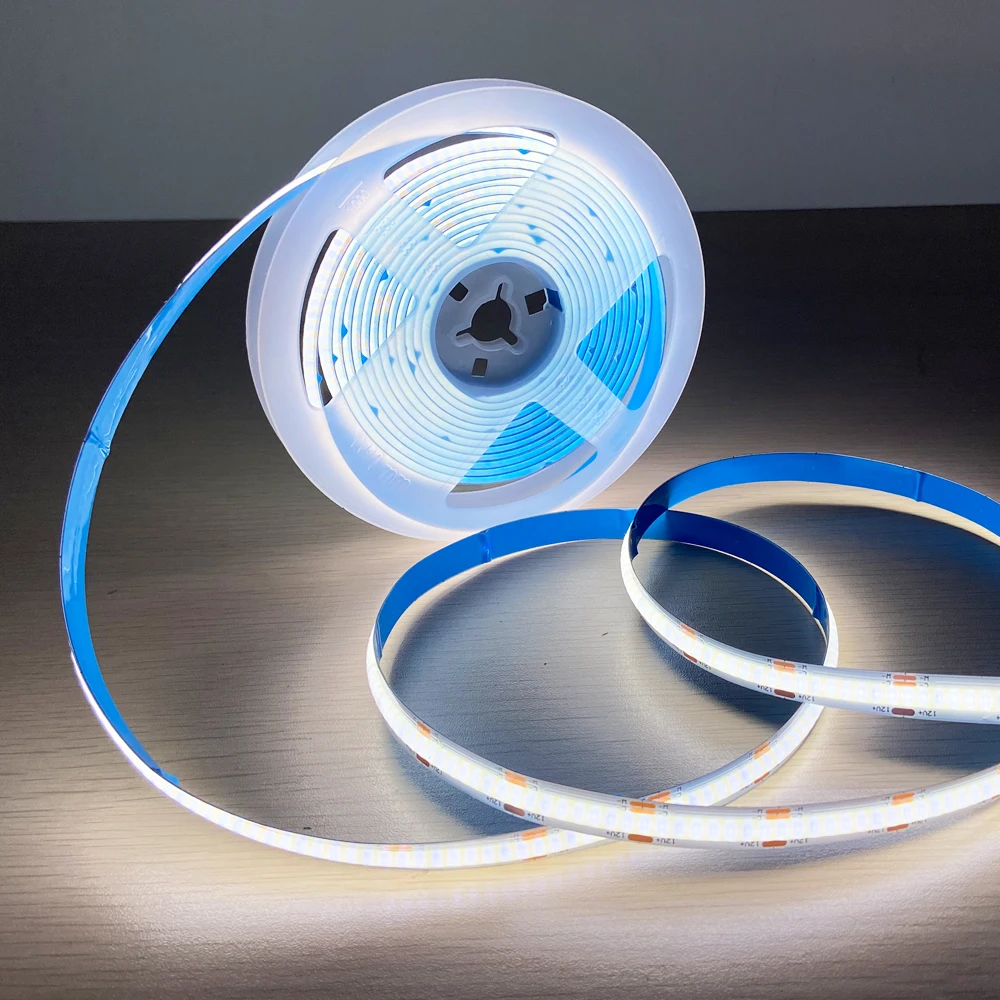 COB LED Strip Light 12V 24V 0.5m 1m 2m 3m 4m 5m 10m Flexible Dimmable Lamp Tape Band No point Warmwhite Natural white 3000-6500K