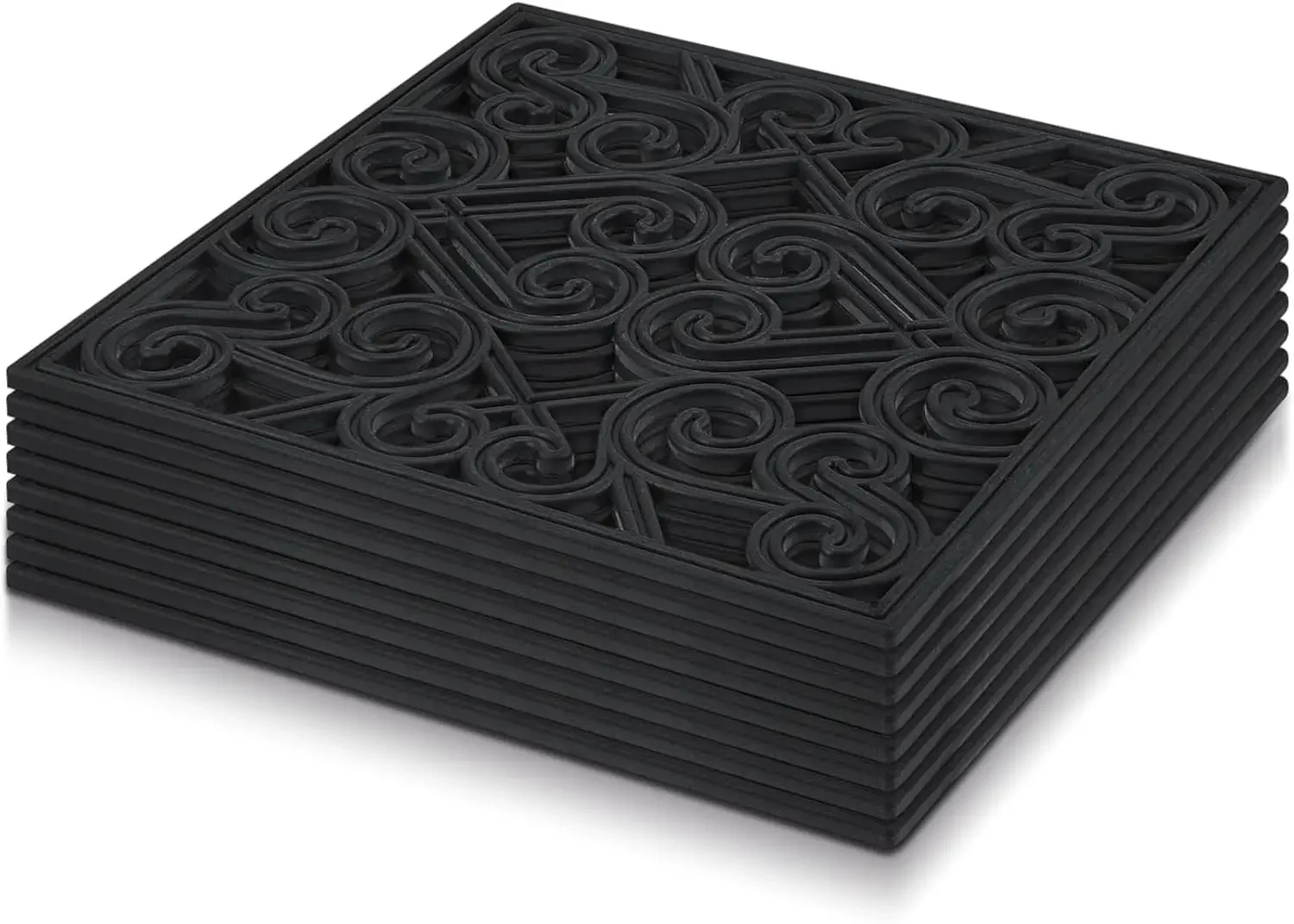 8 Pcs 15x15 Rubber Stepping Stone Tiles Outdoor Heavy Duty Garden Walkway Pathway Mats Rubber Pavers Decorative Retro