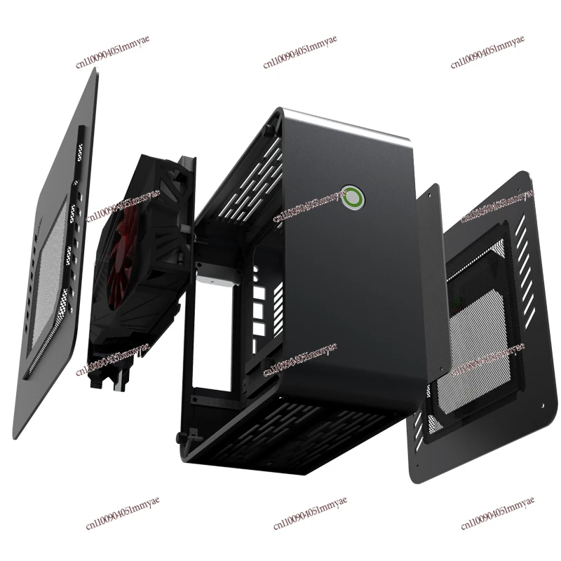 Mini Host Side Plug Single Display Itx All Aluminum Alloy ITX Chassis HTPC Portable Desktop Computer - Image 2