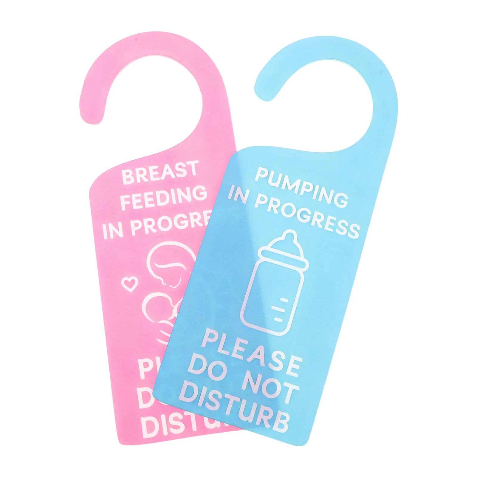 2Pcs Breastfeeding Privacy Door Signs Pumping in Progress Do Not Disturb Nursing Door Hanger for Home Nursery Office Nursing