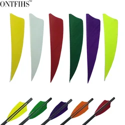 50 Pcs ONTFIHS 3 Inch Feathers for Arrows Shield Cut Turkey Feather Fletching Archery Fletches Hunting Arrow DIY