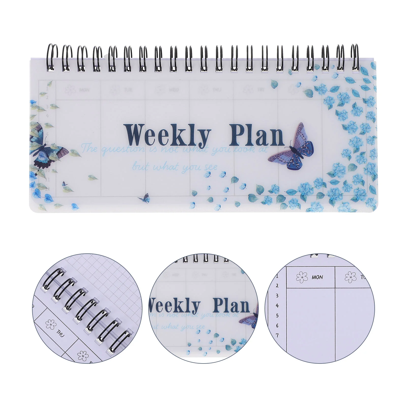 Tearable Weekly Planner Portable Coil Flip-Up Notepad (Garland Planner) Scrapbook Paper Organizer Student Supply Calendar