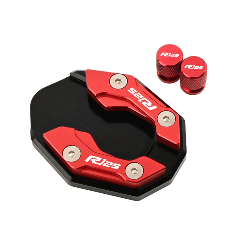 For YAMAHA YZF R125 R125M YZFR125 2017-2022 Motorcycle Valve CNC Kickstand Foot Side Stand Extension Pad Cover Protector