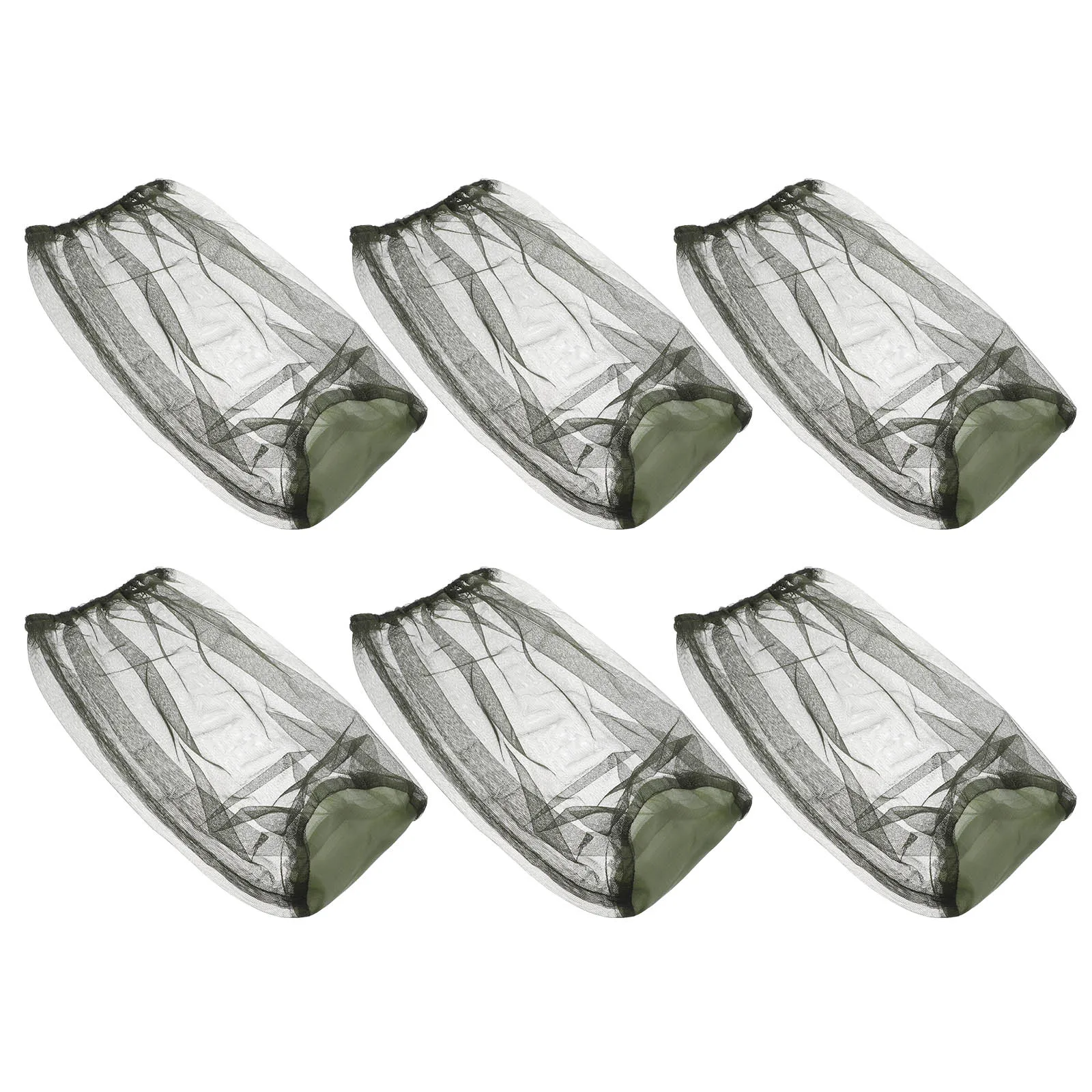 

6pcs Mosquito Net Hat Gauze Protector Outdoor Head Net Fishing Bee Nets Hiking Supply Lightweight Ventilation Style Anti