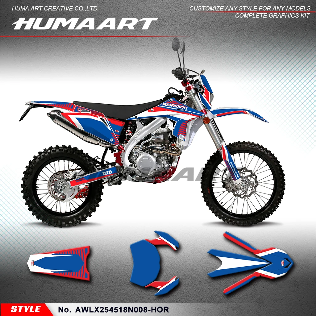 

HUMAART Graphics Sticker Sheet for Asiawing LX250 LX450 LX 250 LX 450 2018 2019 2020 2021 2022 2023 2024, AWLX254518N008-HOR