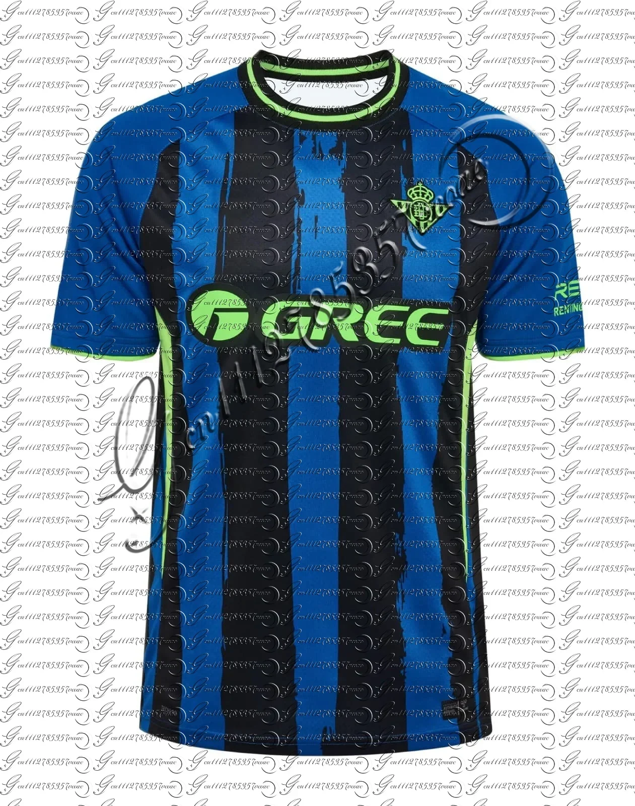 Betis Fußballtrikot, Oversized Y2K Streetwear, schnelltrocknend, kurzärmeliges Fußball-T-Shirt, lässiges Fan-Sport-Oberteil, Familien-Matching-Top – Detail 4