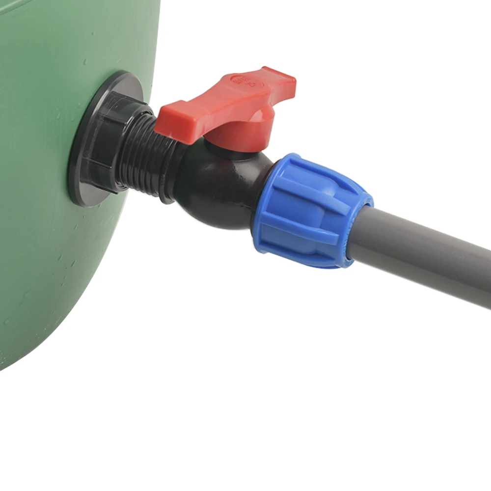 20/25/32mm PVC And PE Pipe Water Tank Valve Adapters | DN15, 20, 25 Rain Barrel Water Tank Faucet Quick Connectors