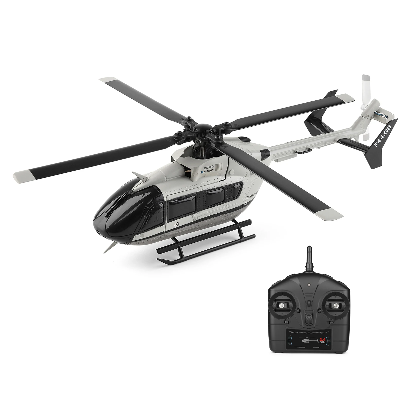 

4CH RC Helicopter w Altitude Hold, Brushless Motor, One Key Takeoff and Landing, 2.4GHz Remote Control Toy Aircraft Kids Adults