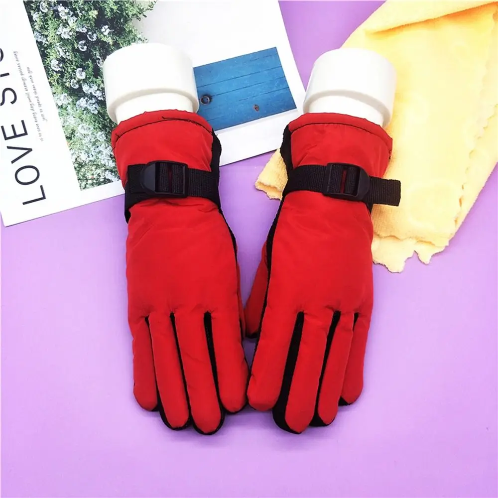 Guantes de esquí a prueba de viento para adultos, manopla gruesa y cálida, antideslizante, impermeable, para Snowboard y nieve, Invierno