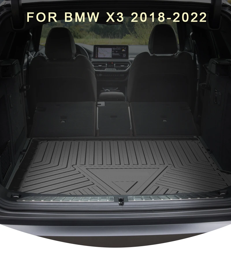 Alfombrilla antideslizante para maletero de coche, Alfombra de revestimiento de carga TPE para BMW X3 G01 F25 2011-2023, accesorios interiores