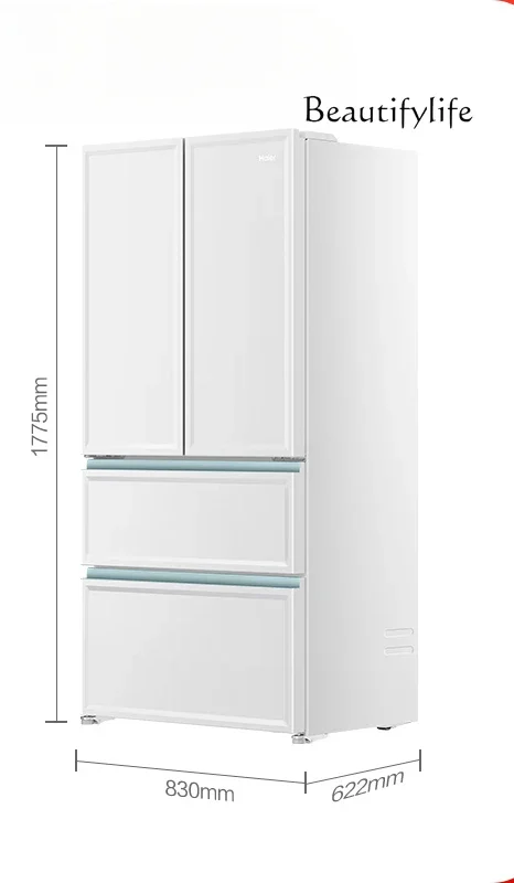 

Refrigerator ultra-thin zero-embedded 461L French double-open multi-door air-cooled frost-free household refrigerator