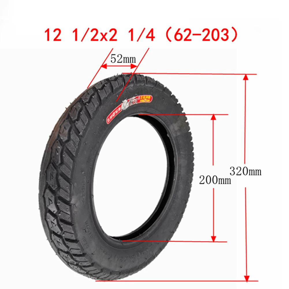 12 Inch Inner Tube/Tyre 12 1/2x2 1/4(62-203) For E-Bike Scooter 12.5x2.50 Tire Scooter Accessories Rubber Inner/Outer Tire