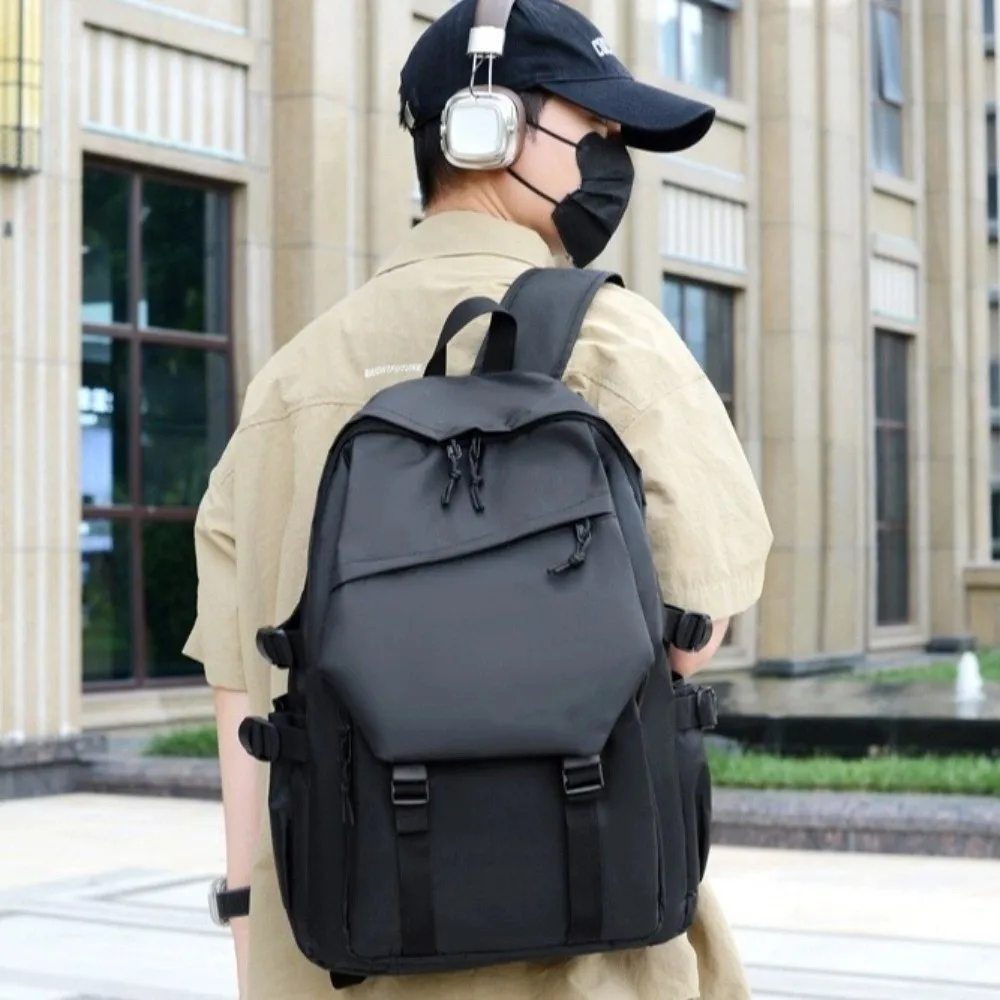 

Водонепроницаемый рюкзак унисекс, износостойкий деловой рюкзак с несколькими карманами, однотонная сумка большой вместимости с регулируемым ремешком