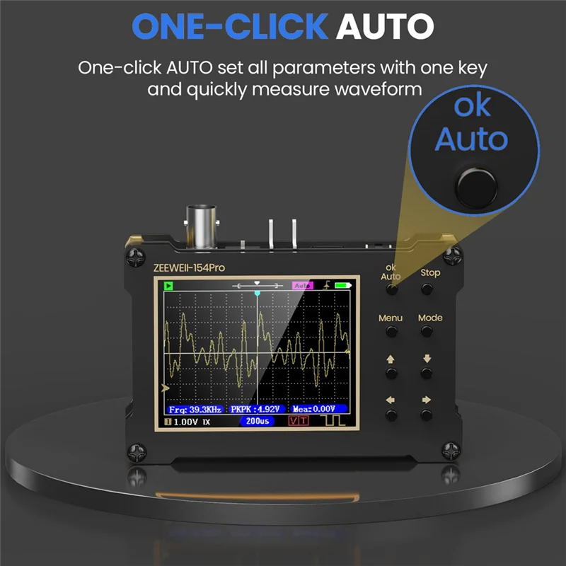 ABKL-Handheld Digital Oscilloscope Built-In Function Generator,40Msa/S Sampling Rate,18Mhz Bandwidth,Supports PWM,Persistence Du