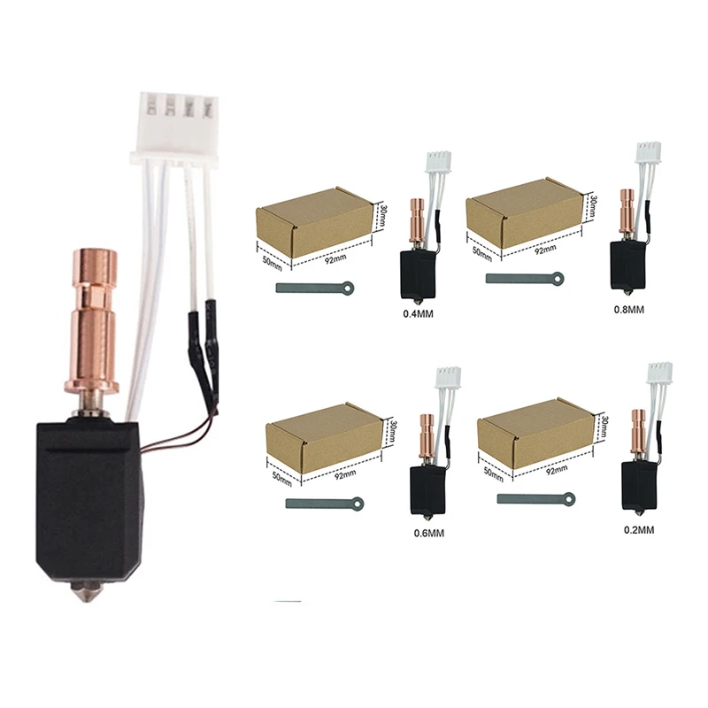 

Kobra S1 Модернизированный комплект из закаленной стали и керамики Hot End S1C 3D-принтер 24 В 48 Вт 200 К Быстрый нагрев 300 ℃ Для Kobra S1 Hotend керамика