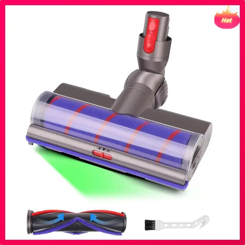 AD-Replace Roller Brush Bar And Replacement Brush Head For Dyson V7 V8 V10 V11 V15 SV12 Vacuum With Integrated LED Headlights