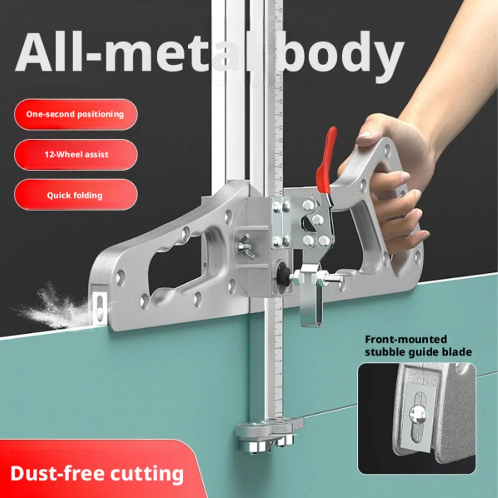 Aluminum Alloy Drywall Cutting Tool, Foldable Drywall Cutter, Hand-Push Gypsum Board Cutter, Special Cutting Chamferer for Wood