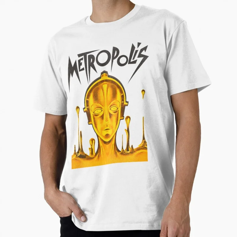 Fritz Lang's Metropolis Classic Sci fi Gift t shirt for man Futuristic Robot Maria Graphic Clothes 1223 All size Tops S-6XL Tee