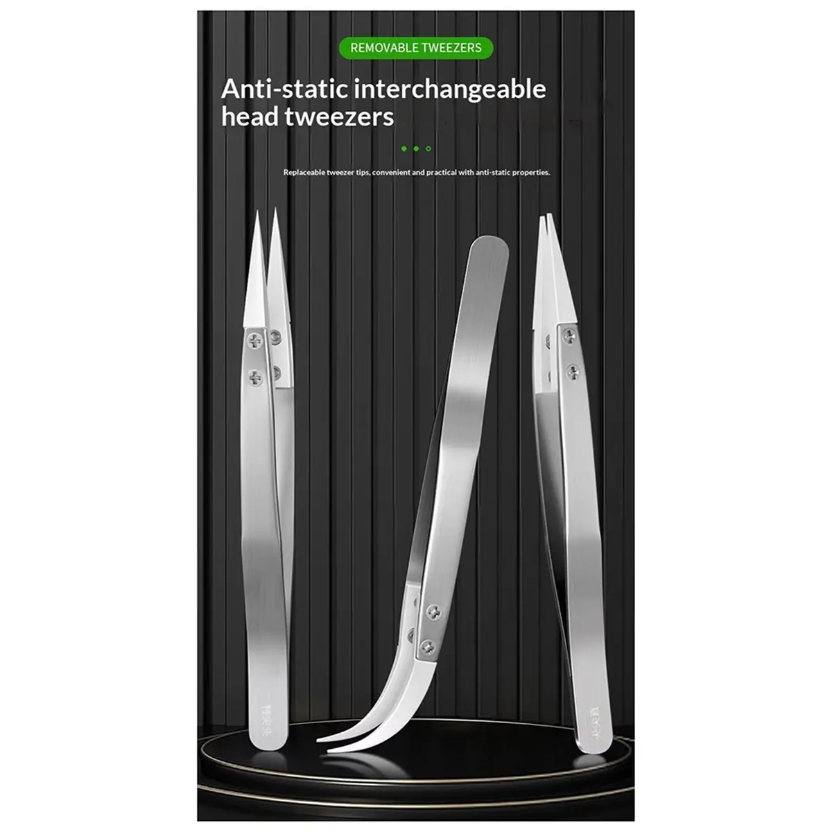 update. Stainless Steel Ceramic Tweezers -Ceramic-Tipped Tweezers with Replaceable Heads Anti-Static, Heat & Acid Proof