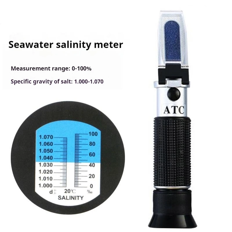 ZEXEF Handheld Salinometer Refractometer Seawater Detector Seawater Hydrometer Aquaculture Optical Salinometer