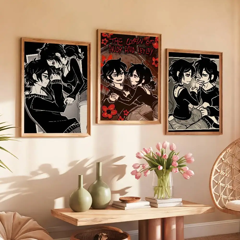 Game Coffin of A-Andy n L-Leyley Poster Prints Self Adhesive Home Suitable for Living Room Decor Decoration Wall