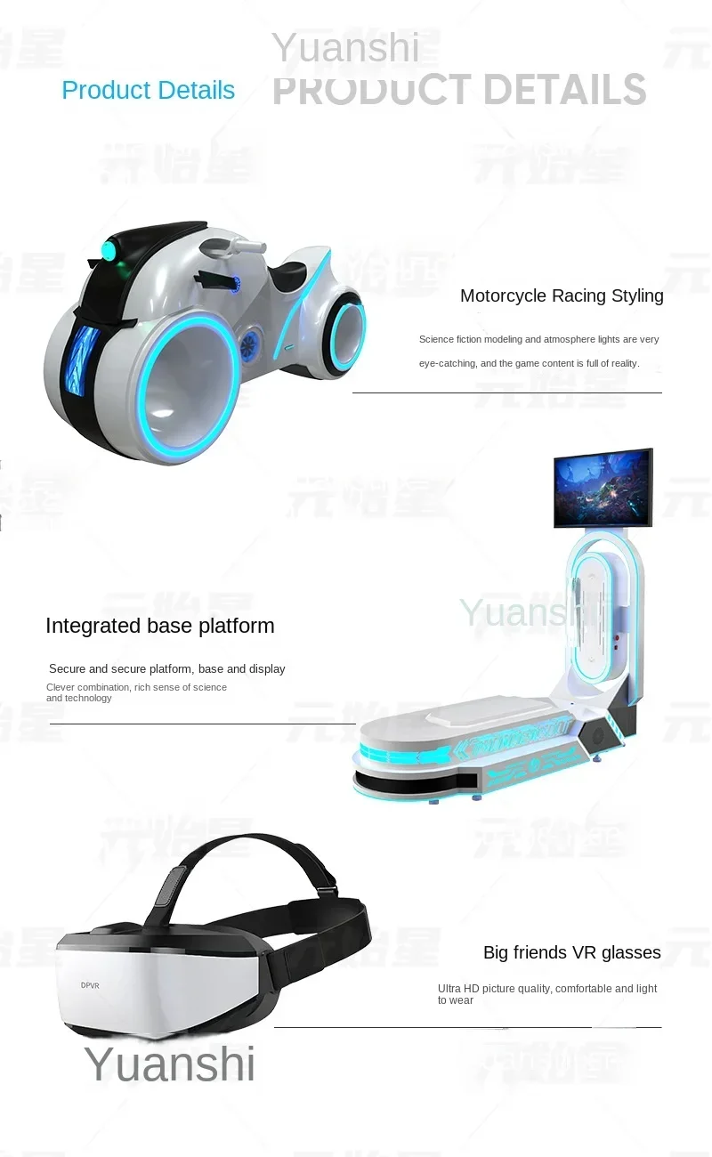 vr Thunder motorcycle experience equipment simulation driver large motion sensing racing vr game equipment